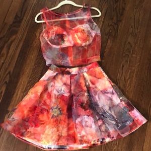 Bebe floral 3 piece set dress